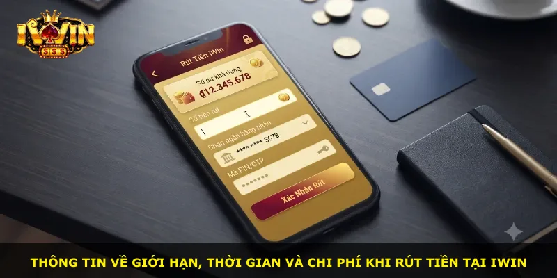 Thông tin về giới hạn, thời gian và chi phí khi rút tiền tại iWin